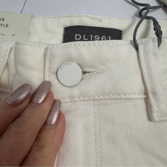 DL1961 Florence Cropped Skinny Jeans White Porcelain Size 28 NWT - Picture 13 of 14